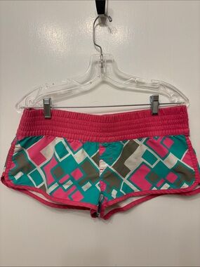 🌟4 for $20 Women’s Pink & Teal Geo Print Micro Board Shorts